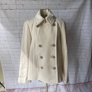 Winter white pea coat